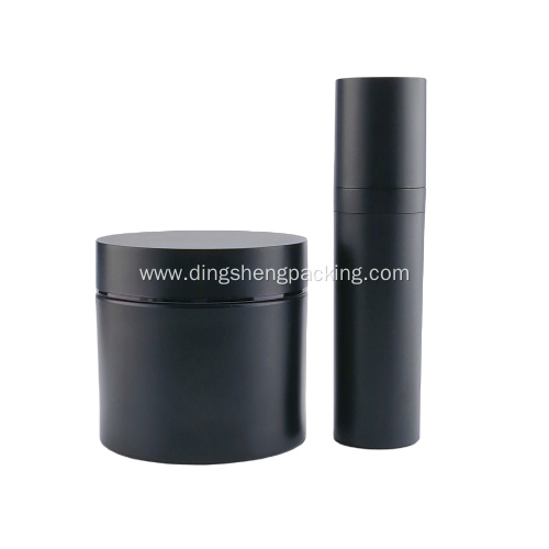 Black round cosmetic cream bottle scrub spray bottle